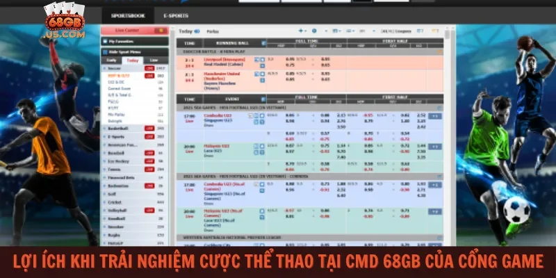 Lợi ích khi trải nghiệm cược thể thao tại CMD 68gb của cổng game